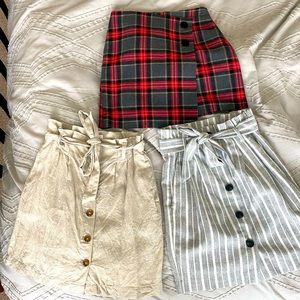 Three H&M skirts! All size 4.